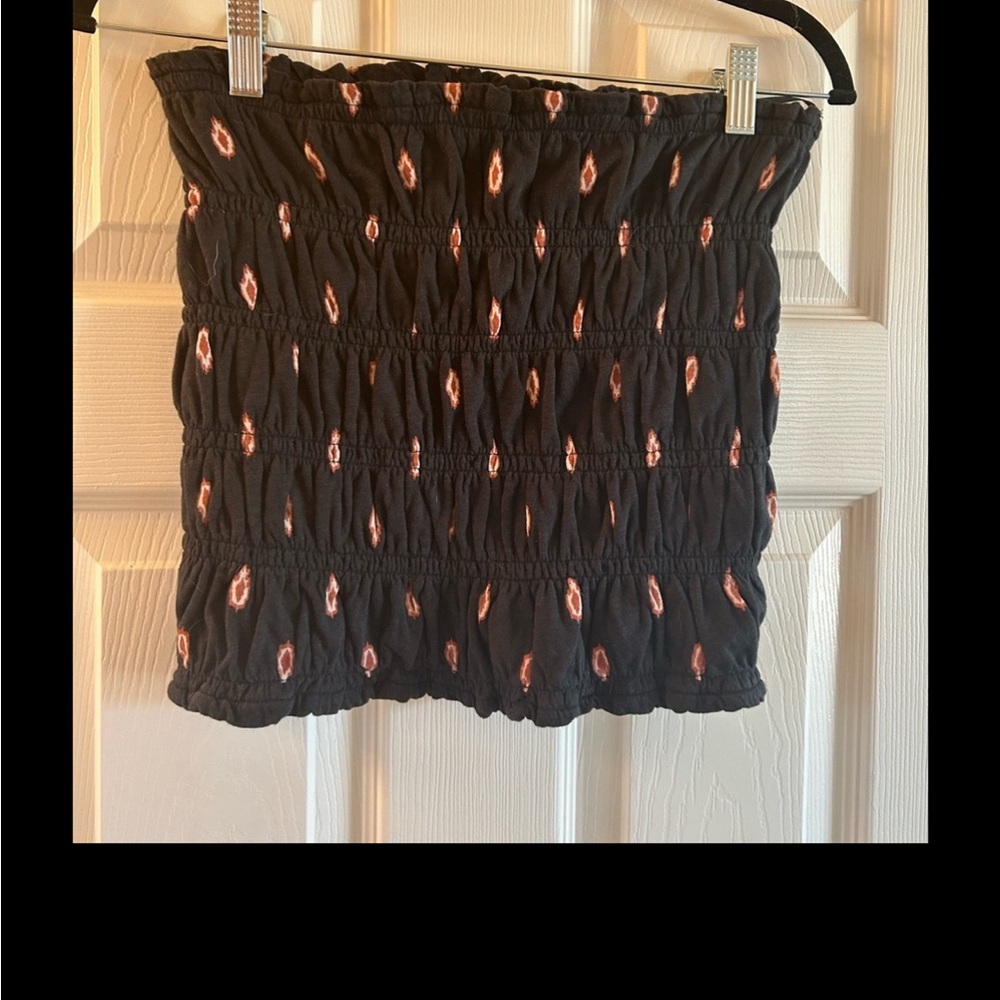 Anthropologie Tube Top, Black with Pattern, NWT, Size Medium. - Picture 6 of 6